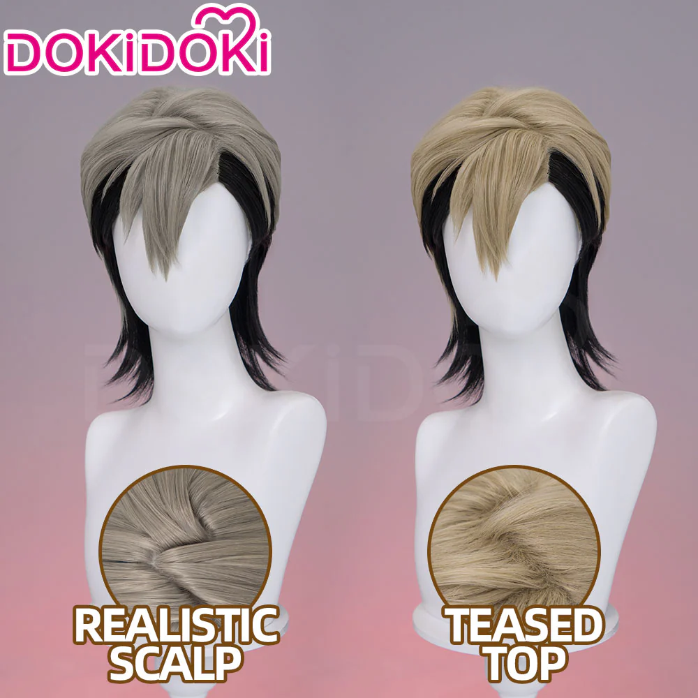 【Partially Ready For Ship】【Front Lace】DokiDoki Anime GACHIAKUTA Cosplay Zanka Nijiku Wig / Mask Short Dark Brown Black Hair Mullet - Image 2