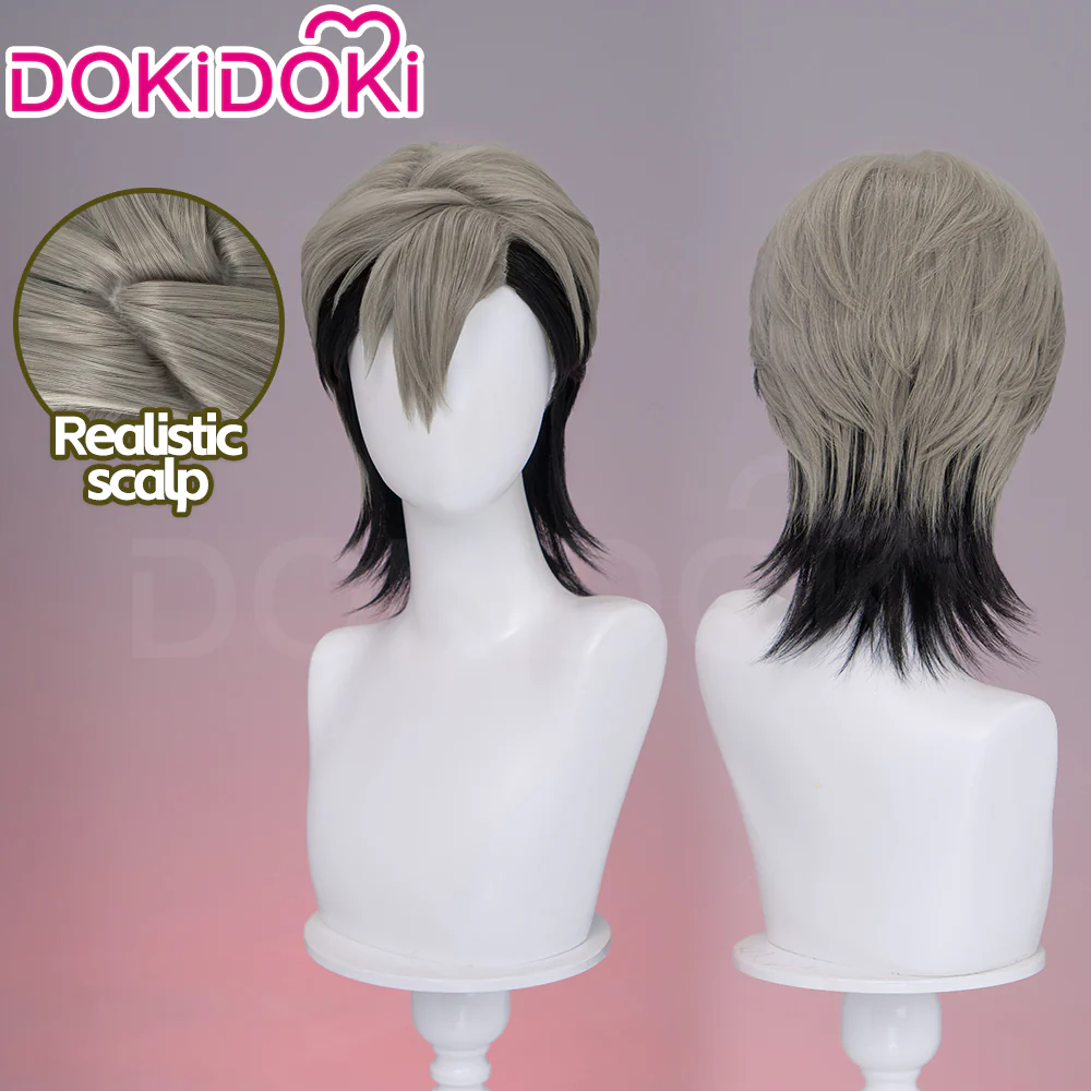 【Partially Ready For Ship】【Front Lace】DokiDoki Anime GACHIAKUTA Cosplay Zanka Nijiku Wig / Mask Short Dark Brown Black Hair Mullet - Image 9