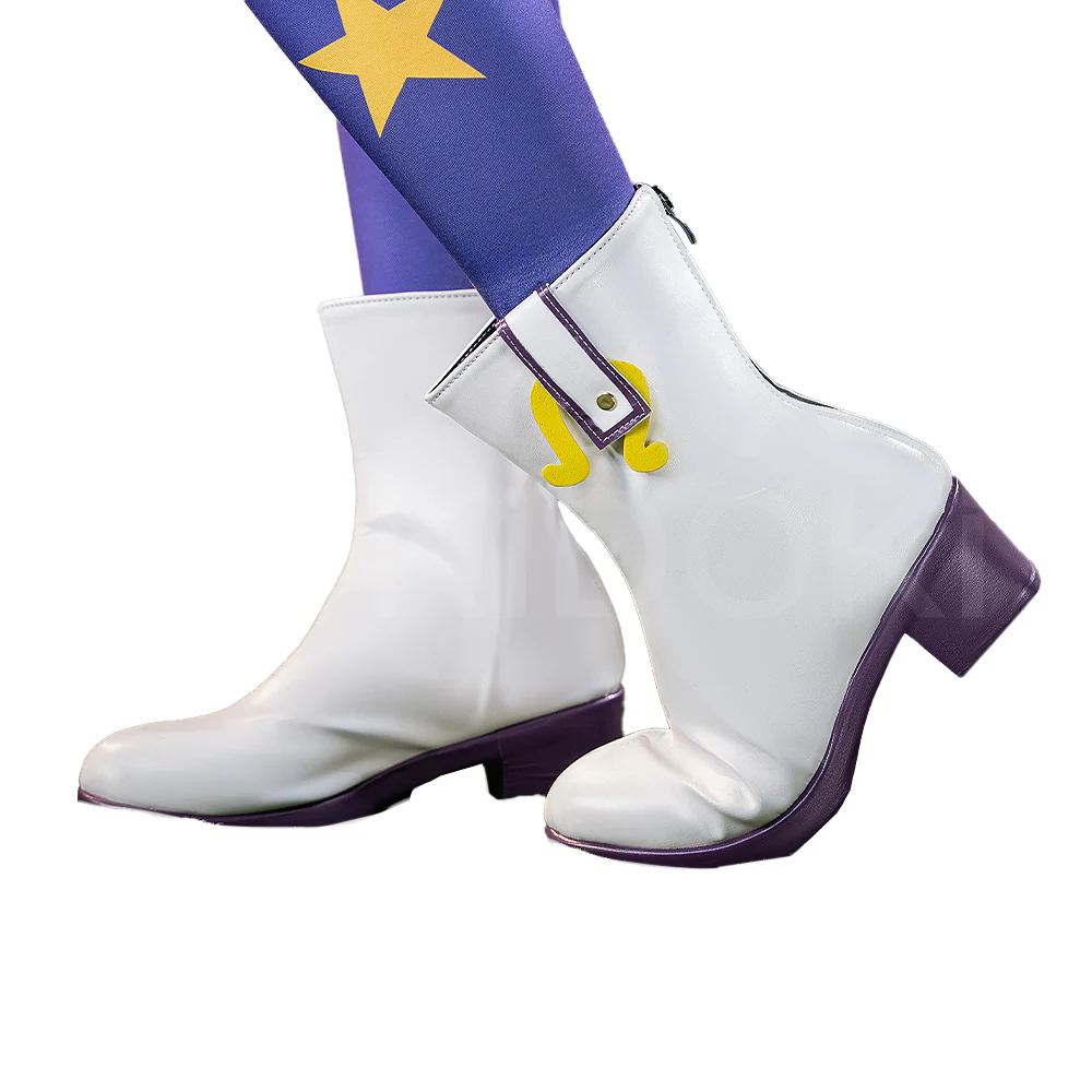 DokiDoki Anime Game Cosplay White Shoes Mid-Calf Boots - Image 2