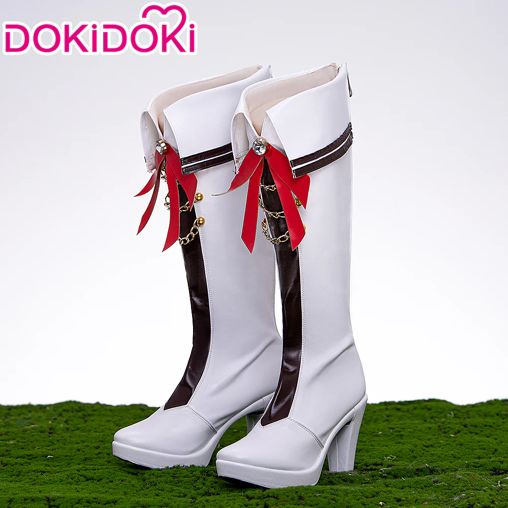 【Partially Ready For Ship】DokiDoki Anime Game Cosplay Women Shoes White Red Black Boots