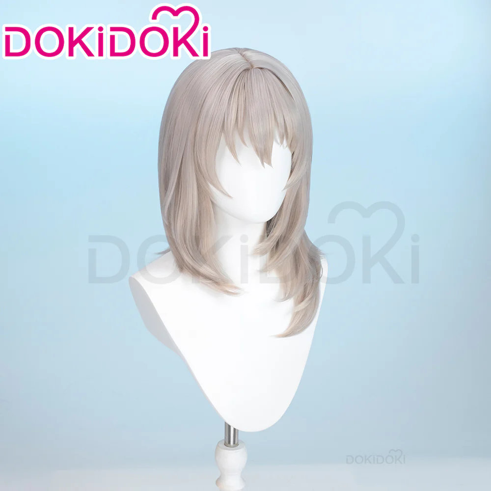 【Ready For Ship】DokiDoki Anime Girls Band Cry Cosplay Momoka Kawaragi Wig Long Straight Grey Hair - Image 2