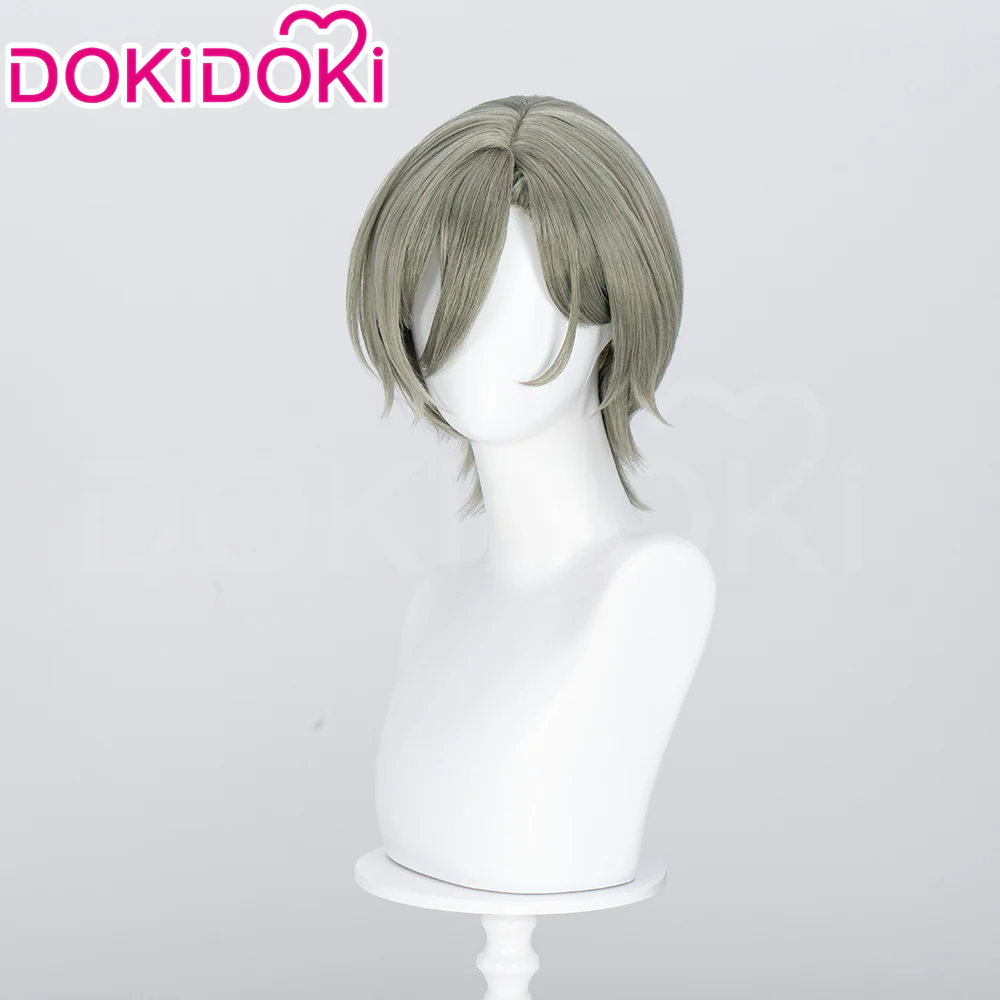 【Ready For Ship】DokiDoki Anime GIRLS BAND CRY Cosplay Rupa Wig Short Straight Gray Olive Hair GBC - Image 3