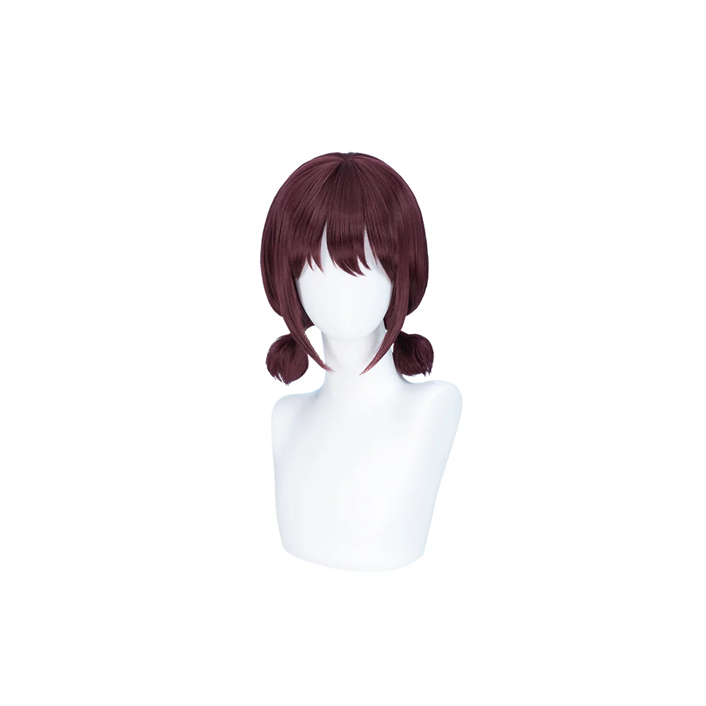 DokiDoki Anime Girls Band Cry Cosplay Nina Iseri Wig Short Straight Dark Red Hair - Image 5