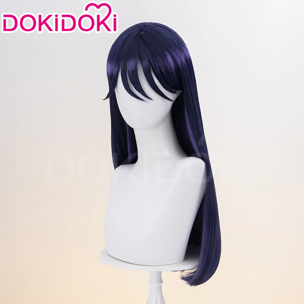 【Ready For Ship】DokiDoki Anime  Cosplay Wig Long Straight Blue Hair - Image 2