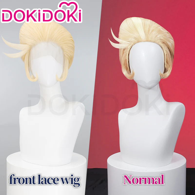 【Ready For Ship】【Front Lace】DokiDoki Anime Hell Hotel Cosplay Wig Short Straight Linen Hair
