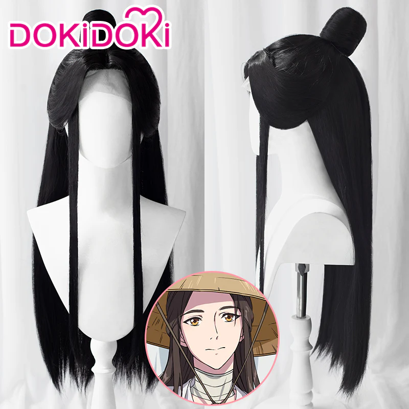 【Ready For Ship】【Front Lace】DokiDoki Anime Heaven Official's Blessing Cosplay Xie Lian  Tian Guan Ci Fu  Wig Xielian TGCF Long Black