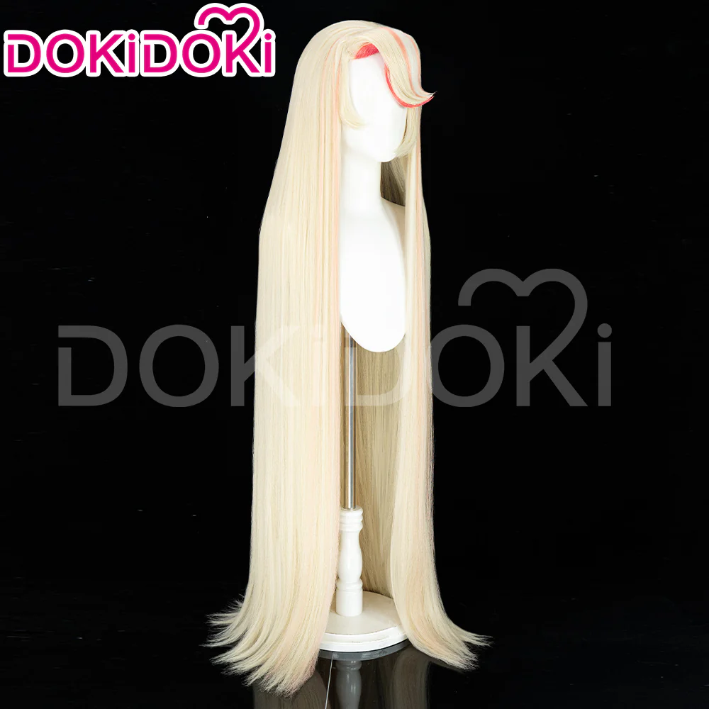 DokiDoki Anime Hell Hotel Cosplay Wig Long Straight Yellow Red Hair - Image 2