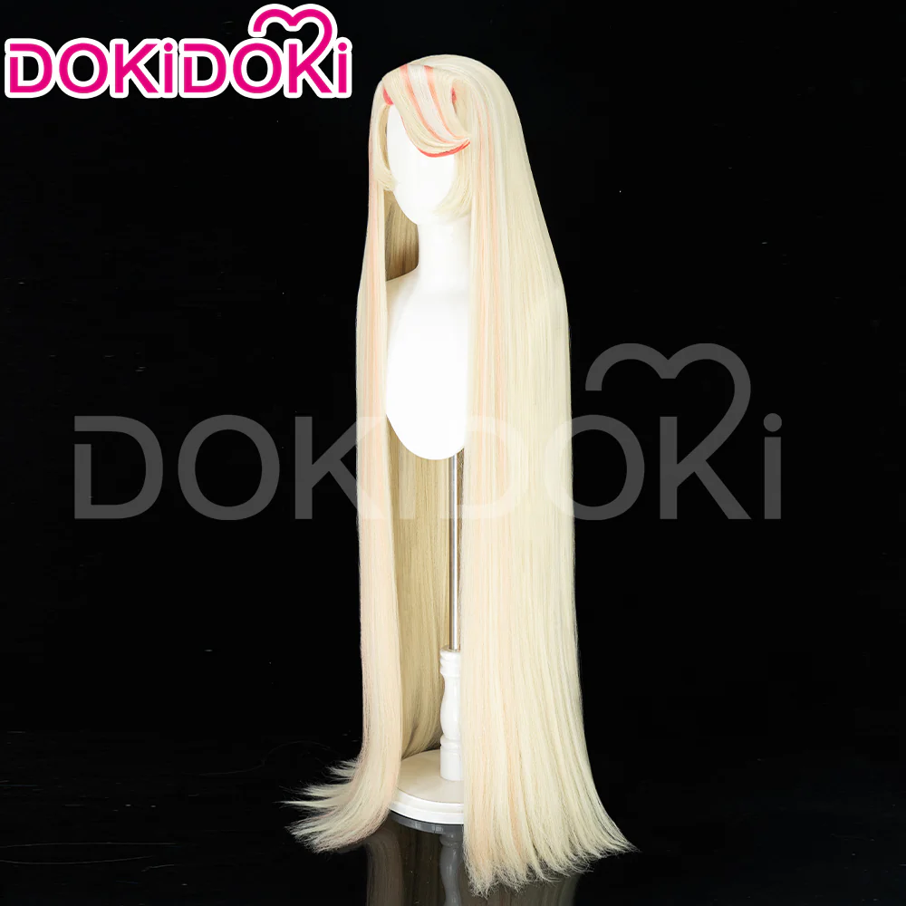 DokiDoki Anime Hell Hotel Cosplay Wig Long Straight Yellow Red Hair - Image 3