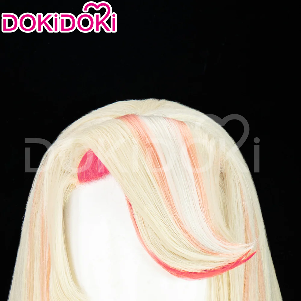 DokiDoki Anime Hell Hotel Cosplay Wig Long Straight Yellow Red Hair - Image 4