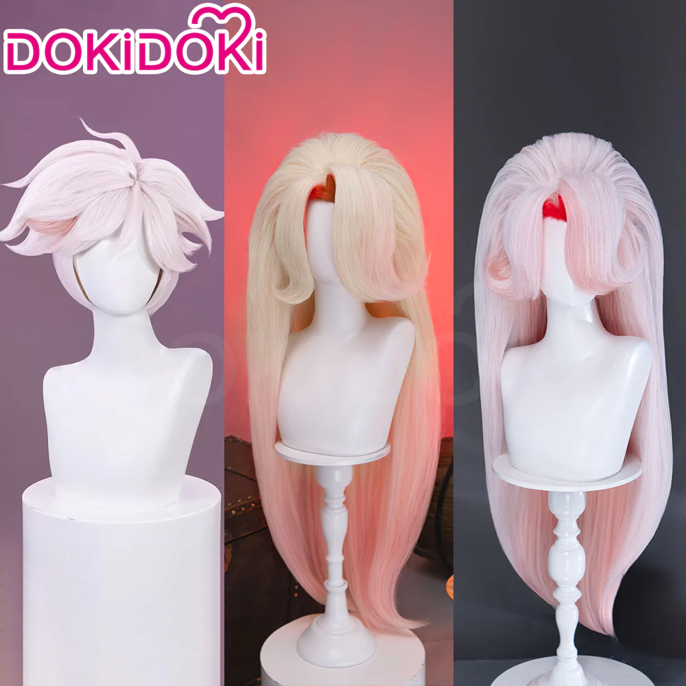【Partially Ready For Ship】DokiDoki Anime Hell Hotel Cosplay Wig Pink Short / Long Pre Crimped
