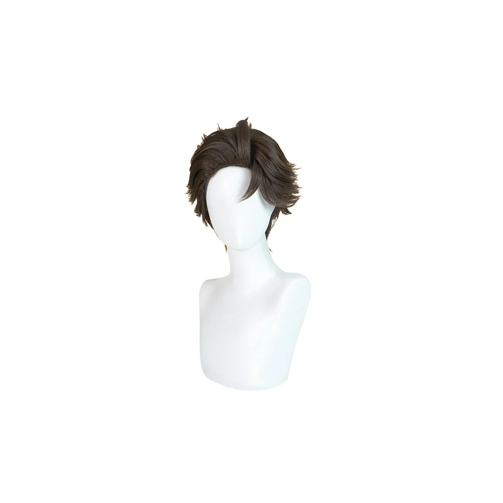 【Ready For Ship】DokiDoki Anime Hell Hotel Cosplay Wig Short Straight Brown Hair - Image 5