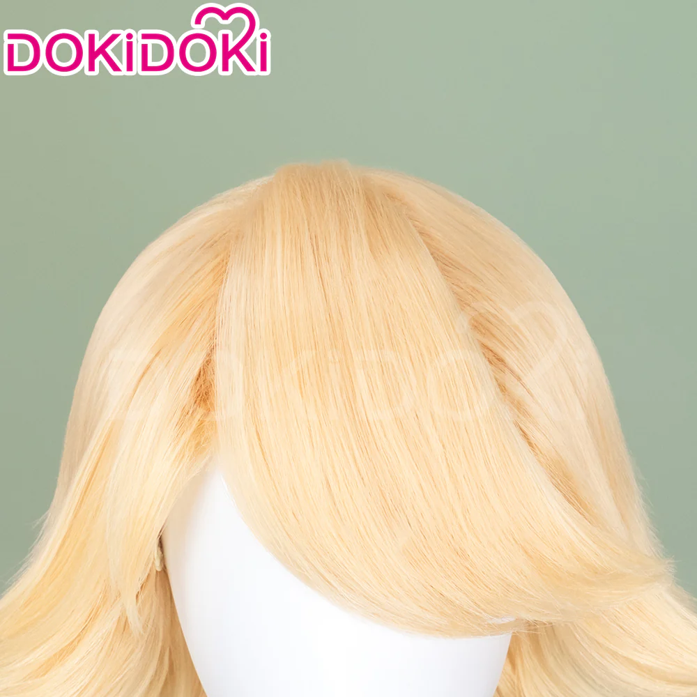 【Ready For Ship】DokiDoki Anime Hell Hotel Cosplay Wig Short Straight Yellow Hair - Image 4