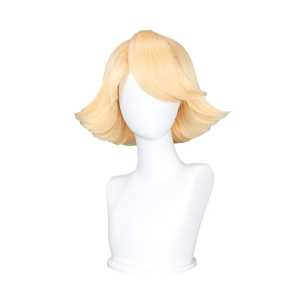 【Ready For Ship】DokiDoki Anime Hell Hotel Cosplay Wig Short Straight Yellow Hair - Image 5