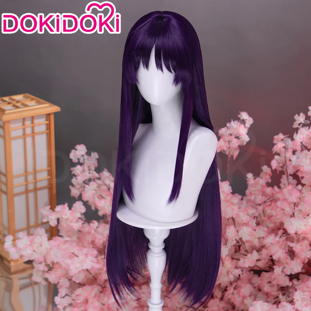 DokiDoki Anime Hell's Paradise: Jigokuraku Cosplay Aza Toma Wig Long Straight Purple Hair - Image 2