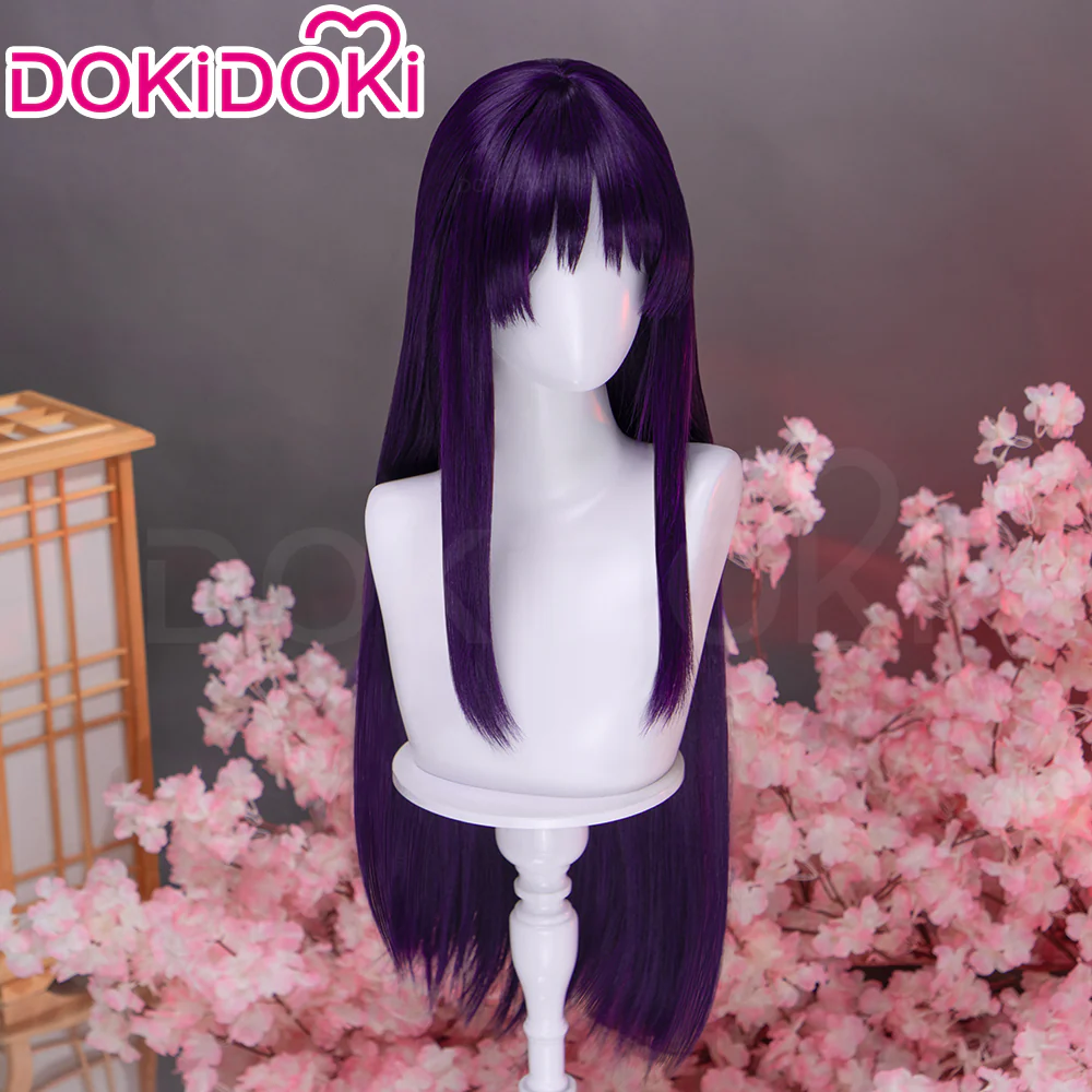 DokiDoki Anime Hell's Paradise: Jigokuraku Cosplay Aza Toma Wig Long Straight Purple Hair - Image 3