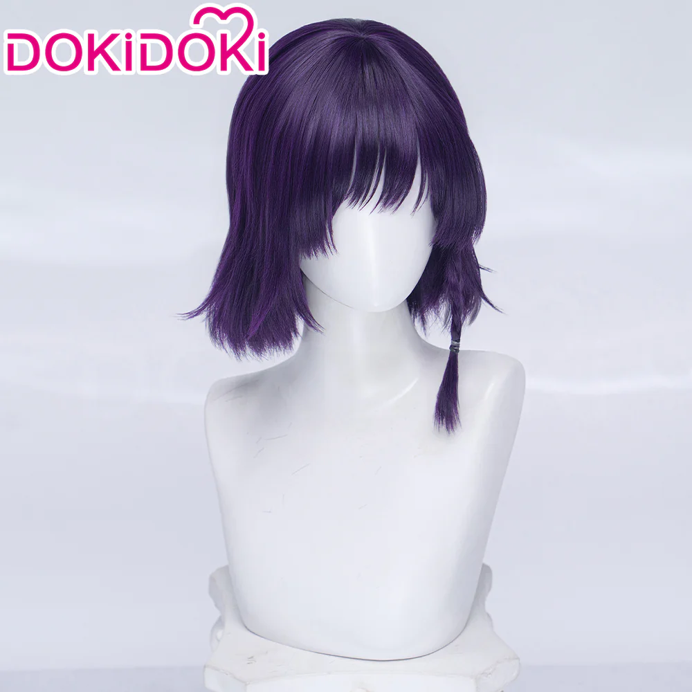 DokiDoki Anime Hell's Paradise: Jigokuraku Cosplay Aza Toma Wig Long Straight Purple Hair - Image 7