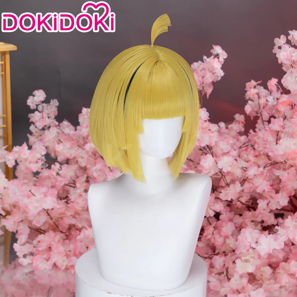 DokiDoki Anime Hell's Paradise: Jigokuraku Cosplay Yamada Asaemon Fuchi Wig Short Straight Blonde Hair - Image 3