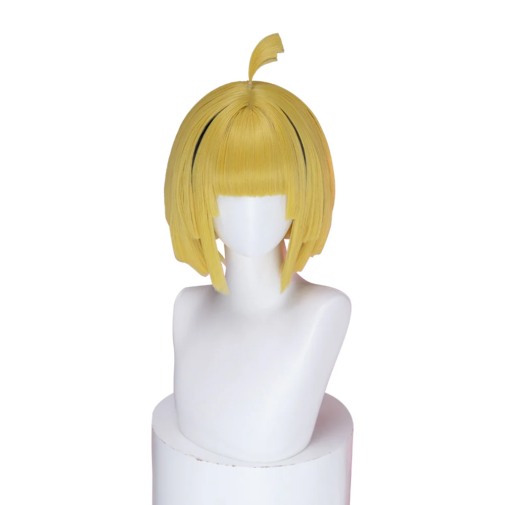 DokiDoki Anime Hell's Paradise: Jigokuraku Cosplay Yamada Asaemon Fuchi Wig Short Straight Blonde Hair - Image 5