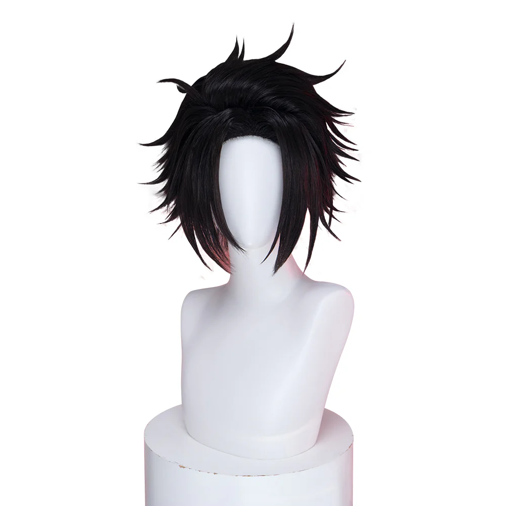 DokiDoki Anime Hell's Paradise: Jigokuraku Cosplay Yamada Asaemon Shugen Wig Short Black Hair - Image 5