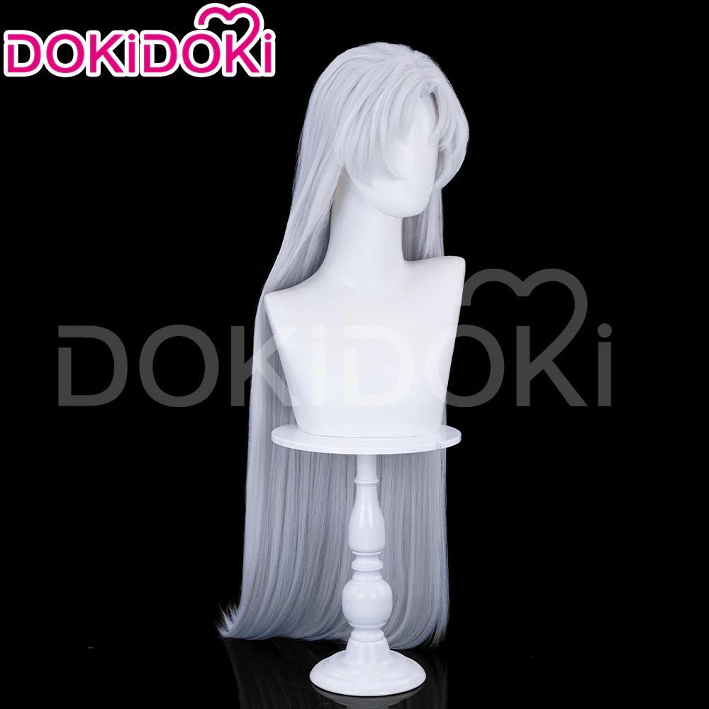 【Ready For Ship】DokiDoki Anime Cosplay Wig Long Straight Silver Men Hair - Image 2