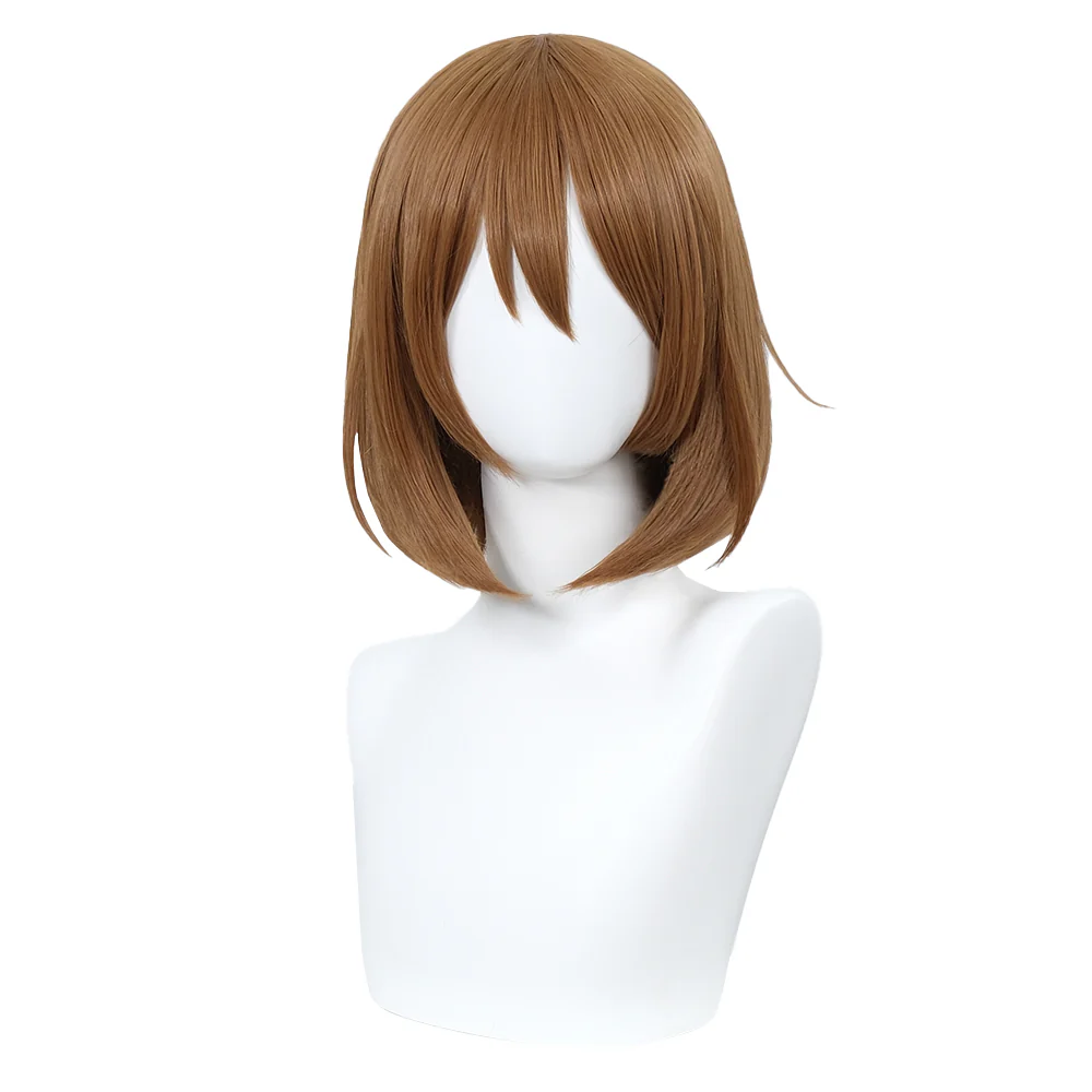 【Ready For Ship】DokiDoki Anime K-ON Cosplay Hirasawa Yui Wig Short Straight Brown Hair - Image 5