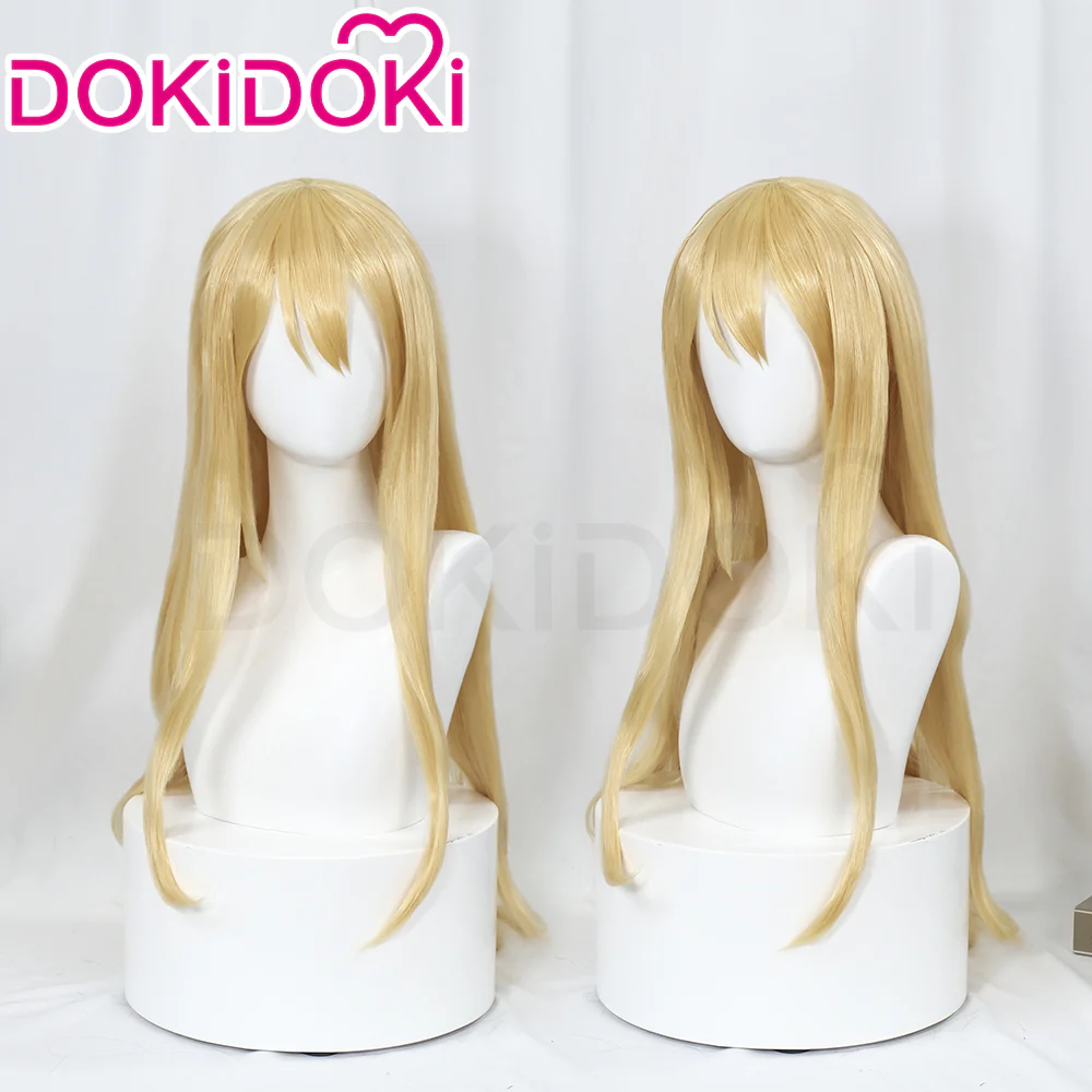 【Ready For Ship】DokiDoki Anime K-ON Cosplay Kotobuki Tsumugi Wig Long Straight Yellow Hair