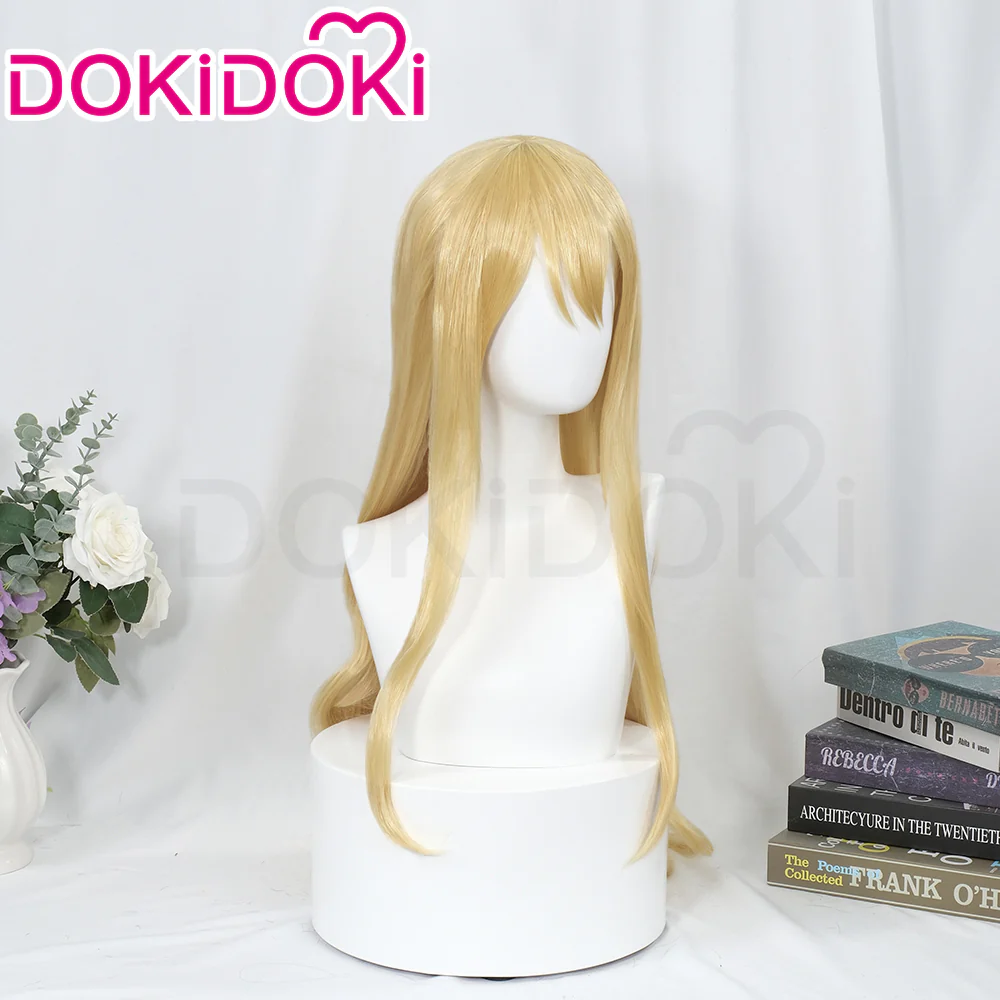 【Ready For Ship】DokiDoki Anime K-ON Cosplay Kotobuki Tsumugi Wig Long Straight Yellow Hair - Image 2