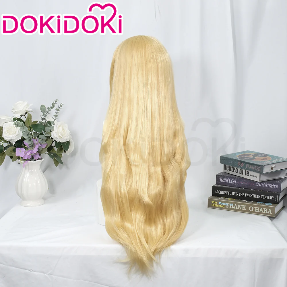 【Ready For Ship】DokiDoki Anime K-ON Cosplay Kotobuki Tsumugi Wig Long Straight Yellow Hair - Image 3