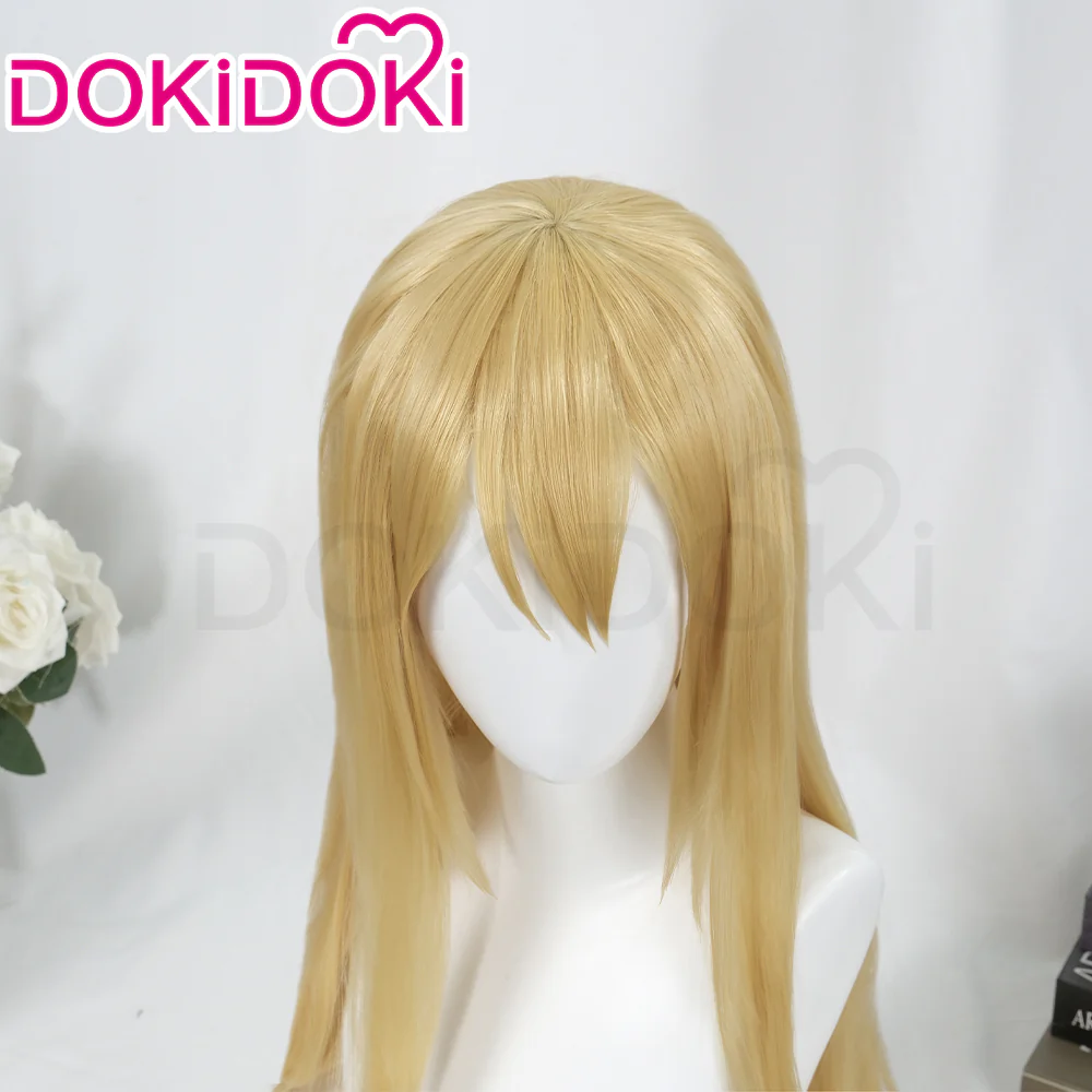 【Ready For Ship】DokiDoki Anime K-ON Cosplay Kotobuki Tsumugi Wig Long Straight Yellow Hair - Image 4