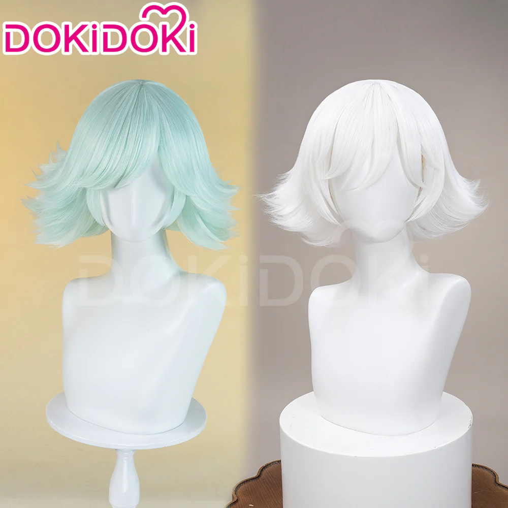 【Ready For Ship】DokiDoki Anime Kamisama Kiss Cosplay Mizuki Wig Short Straight Green /  White Wig Women