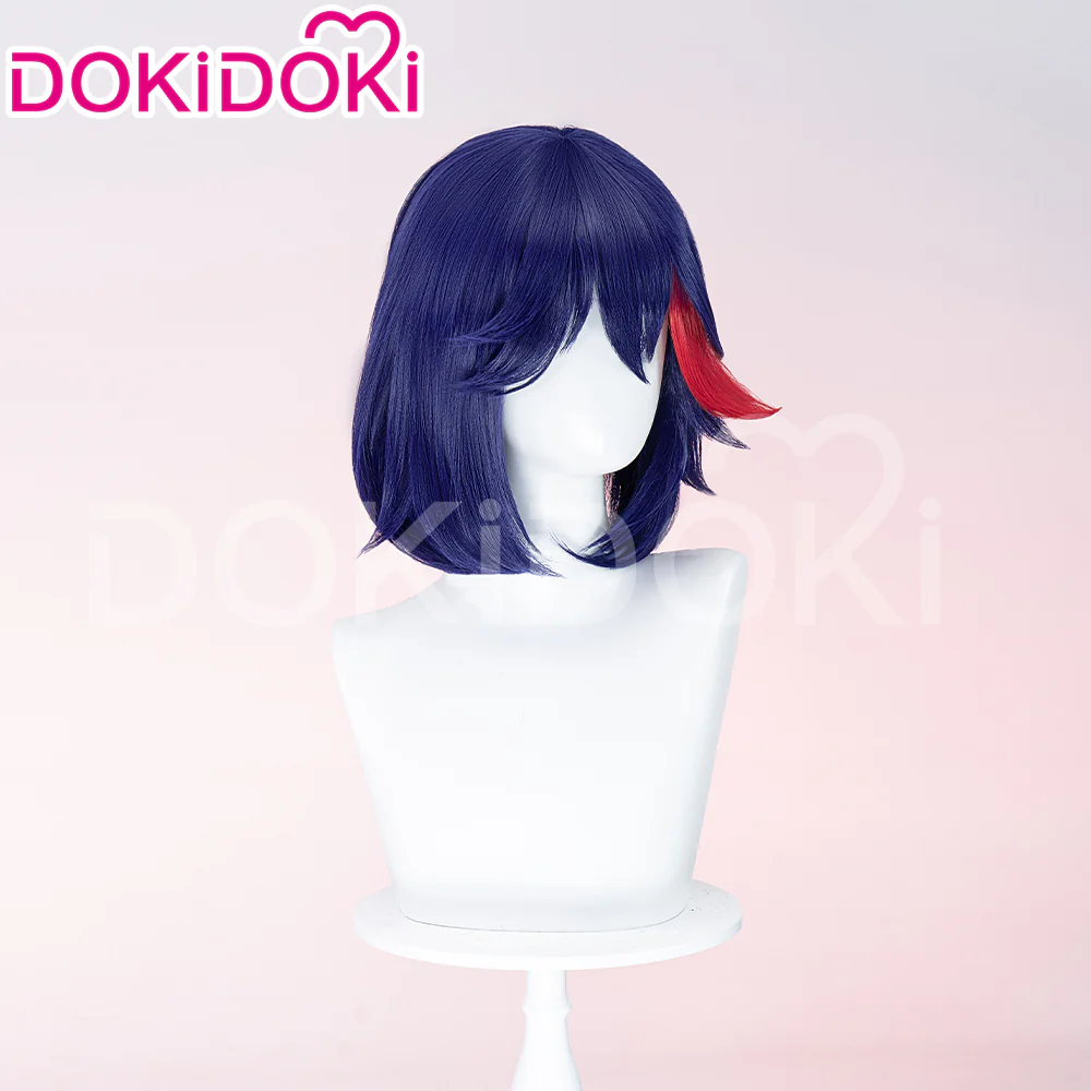 【Ready For Ship】DokiDoki Anime KILL la KILL Cosplay Matoi Ryuuko Wig Short Straight Dark Blue Hair - Image 2