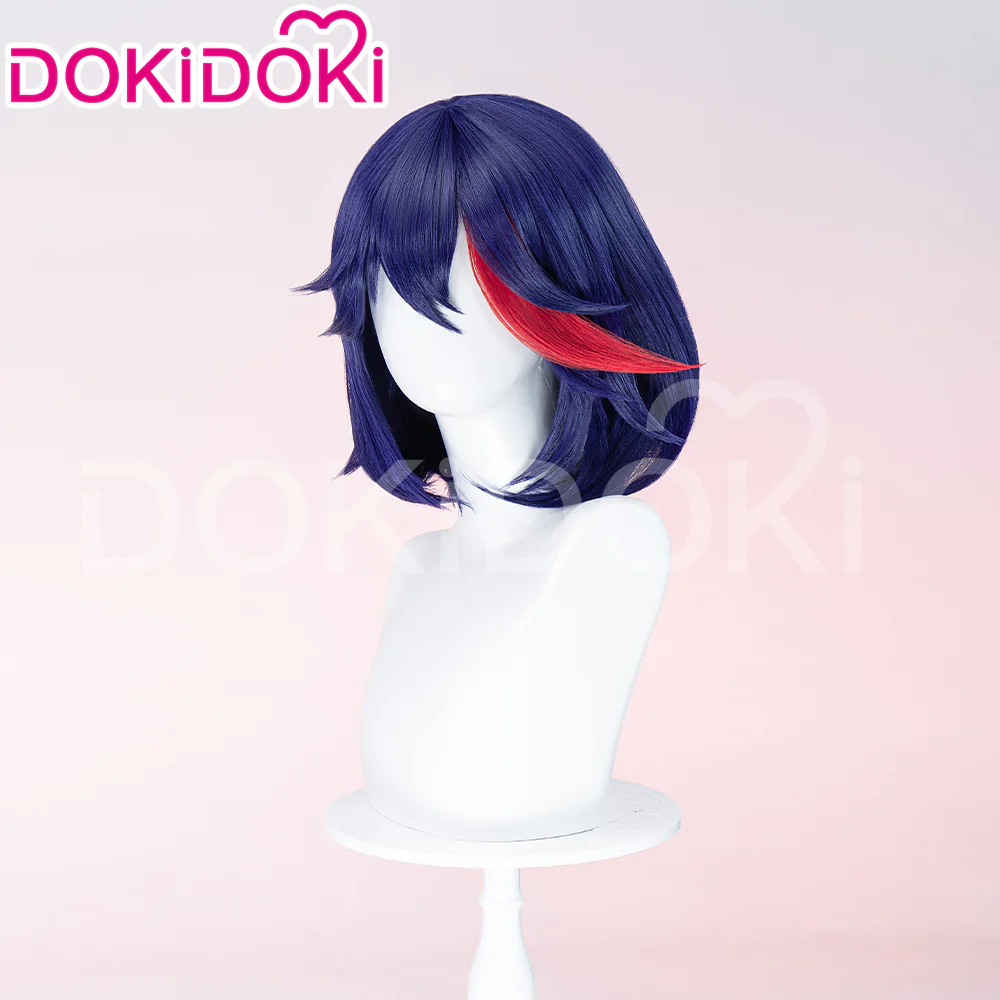 【Ready For Ship】DokiDoki Anime KILL la KILL Cosplay Matoi Ryuuko Wig Short Straight Dark Blue Hair - Image 3
