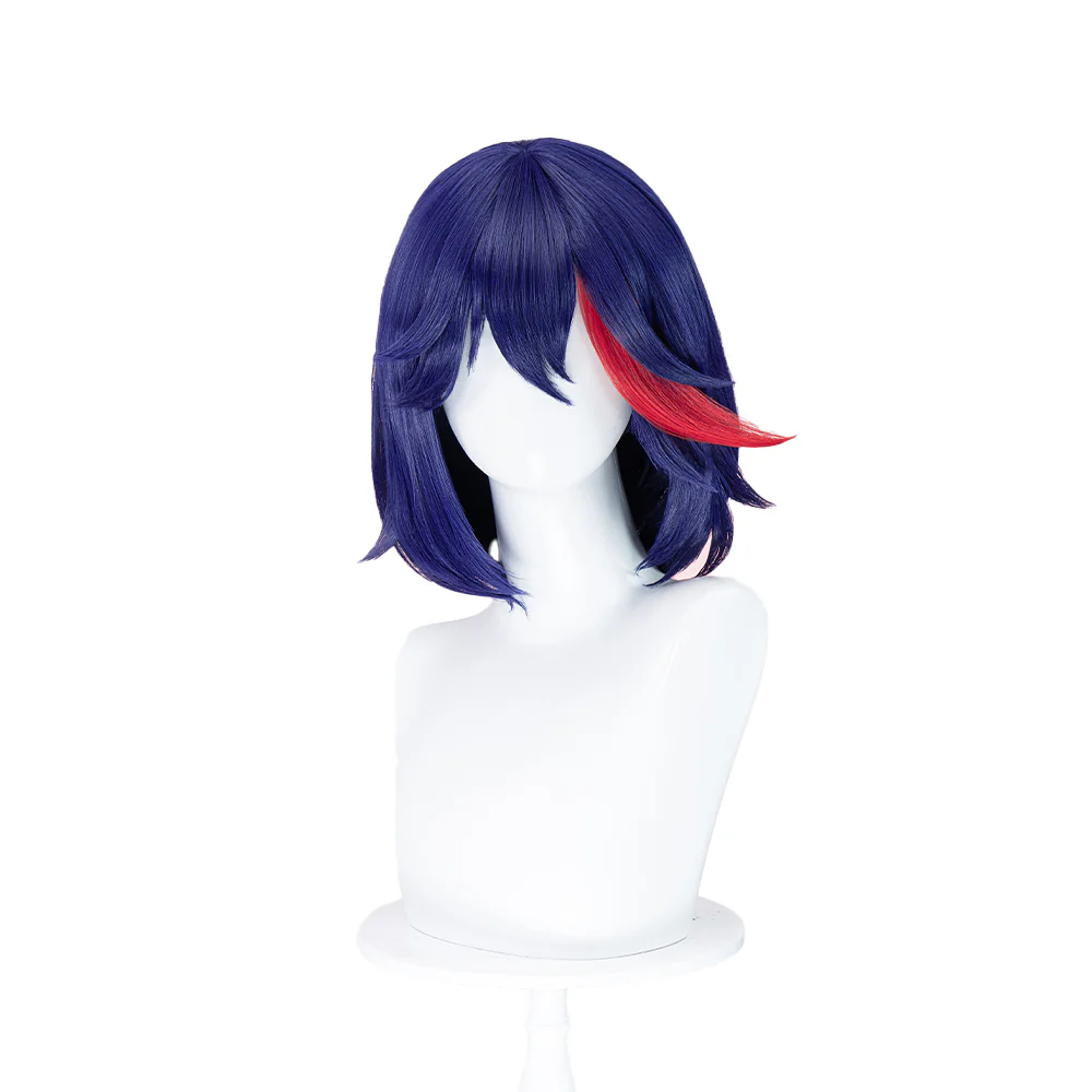 【Ready For Ship】DokiDoki Anime KILL la KILL Cosplay Matoi Ryuuko Wig Short Straight Dark Blue Hair - Image 5
