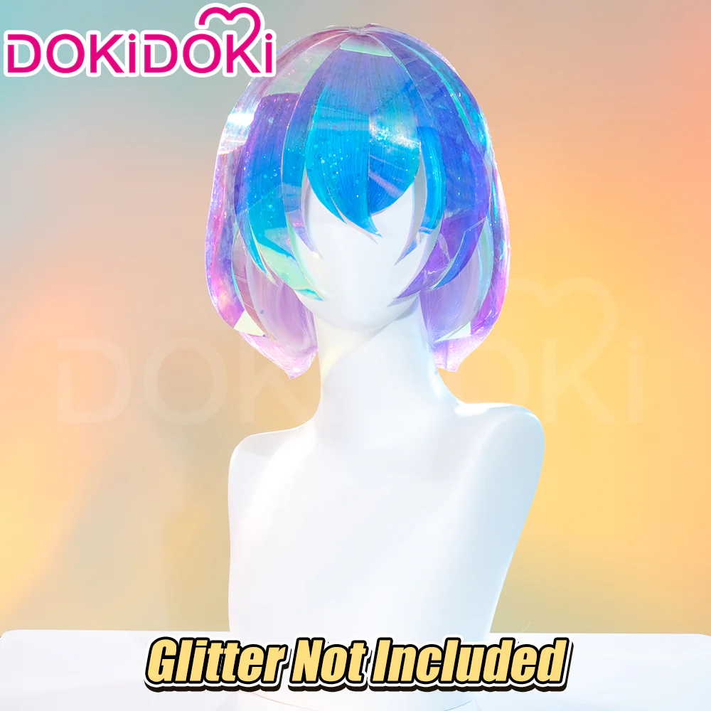 【Ready For Ship】DokiDoki Anime Land of the Lustrous Cosplay Diamond Wig Short Curly Hair/Shinny Laser Paper / Glitter/ Aurora Laser Sequins - Image 4