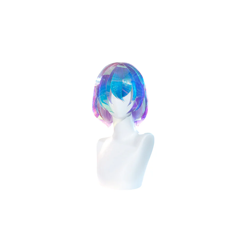【Ready For Ship】DokiDoki Anime Land of the Lustrous Cosplay Diamond Wig Short Curly Hair/Shinny Laser Paper / Glitter/ Aurora Laser Sequins - Image 9