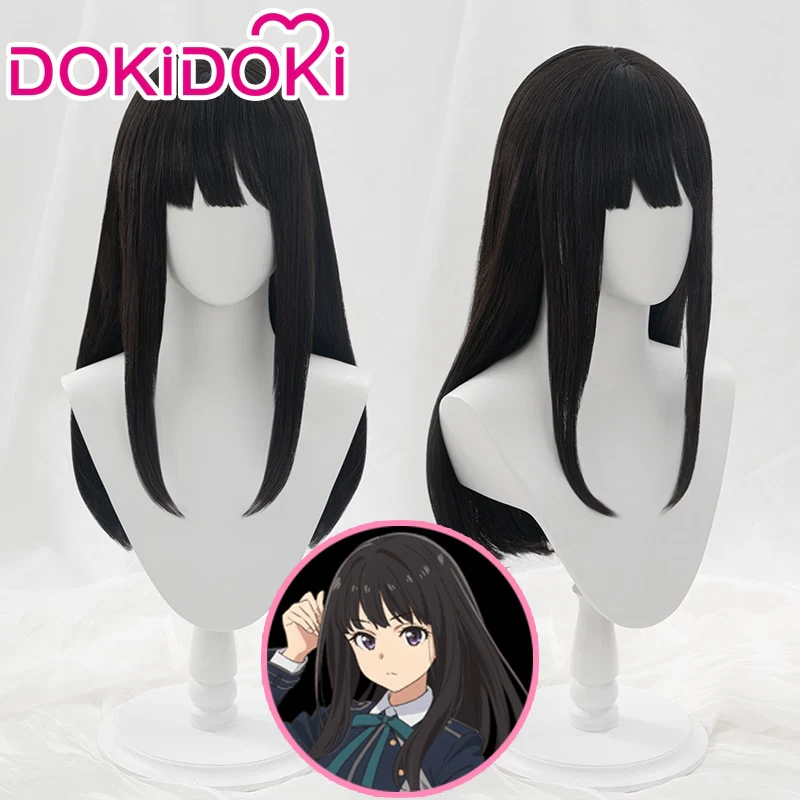 DokiDoki Anime Lycoris Recoil Cosplay Inoue Takina Cosplay Wig Black Long Hair