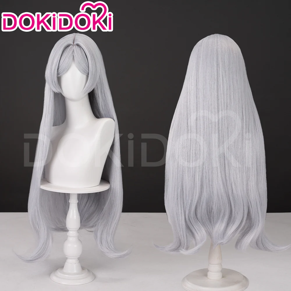 【Partially Ready For Ship】DokiDoki Anime Manga Cosplay Wig / Earrings/ Ring / Eyelashes Long Straight White Grey Hair - Image 11