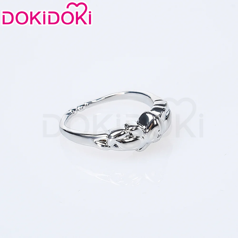 【Partially Ready For Ship】DokiDoki Anime Manga Cosplay Wig / Earrings/ Ring / Eyelashes Long Straight White Grey Hair - Image 16