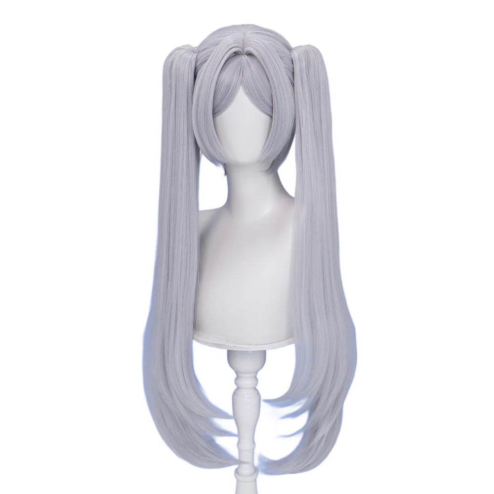 【Partially Ready For Ship】DokiDoki Anime Manga Cosplay Wig / Earrings/ Ring / Eyelashes Long Straight White Grey Hair - Image 6