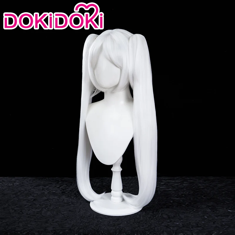 【Partially Ready For Ship】DokiDoki Anime Manga Cosplay Wig / Earrings/ Ring / Eyelashes Long Straight White Grey Hair - Image 7