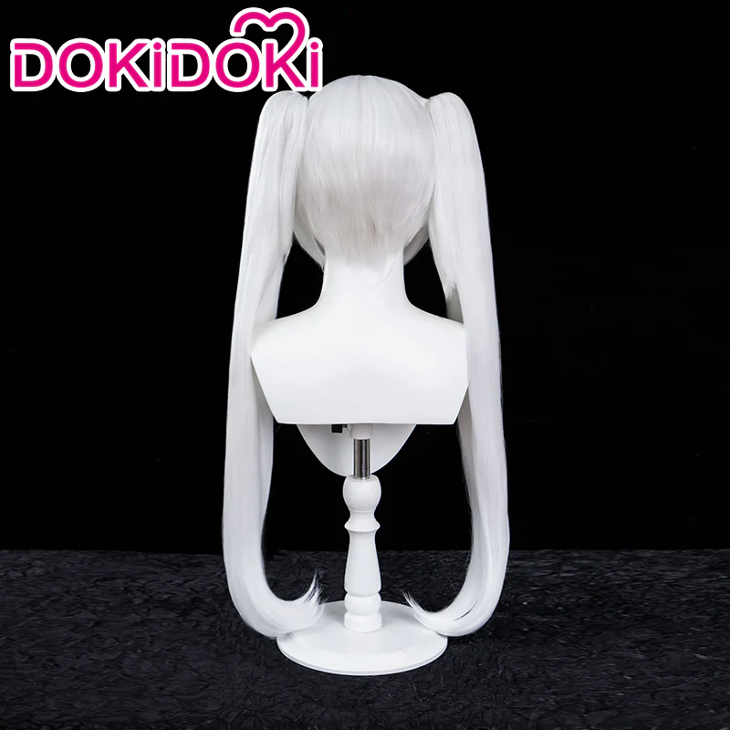 【Partially Ready For Ship】DokiDoki Anime Manga Cosplay Wig / Earrings/ Ring / Eyelashes Long Straight White Grey Hair - Image 8
