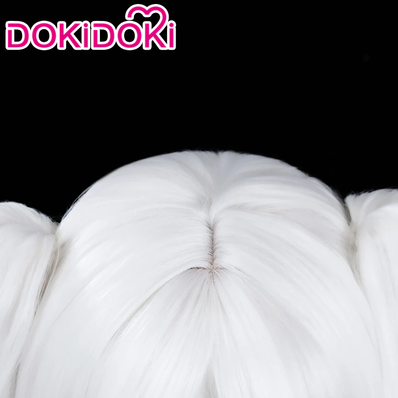 【Partially Ready For Ship】DokiDoki Anime Manga Cosplay Wig / Earrings/ Ring / Eyelashes Long Straight White Grey Hair - Image 9