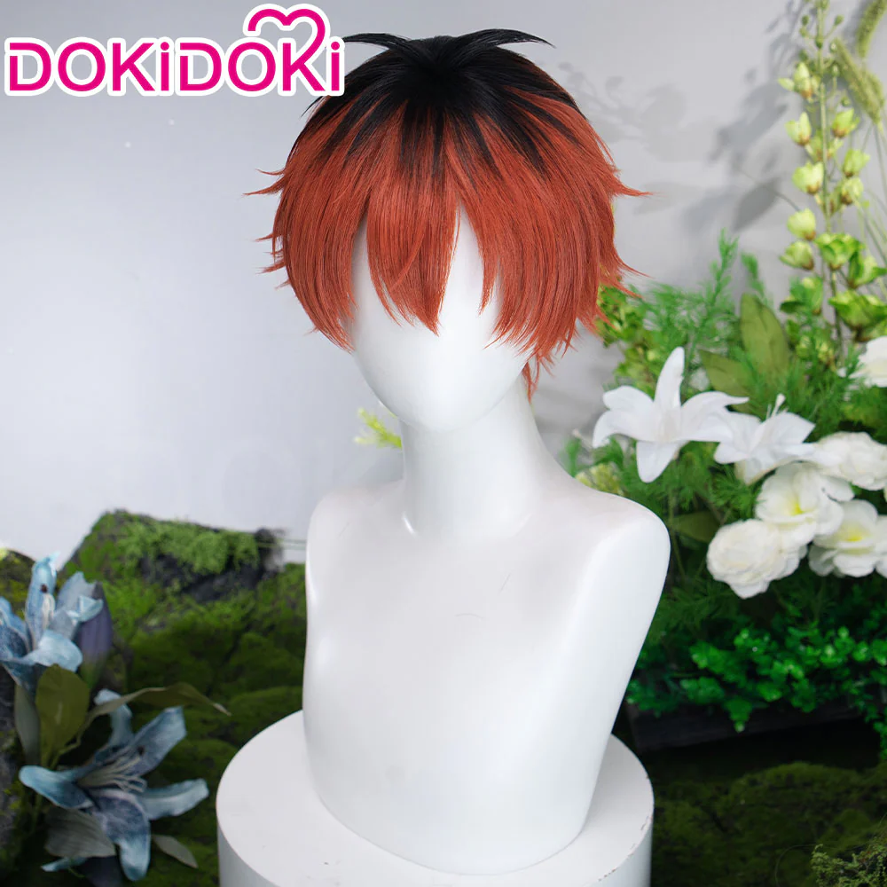 【Ready For Ship】DokiDoki Anime Manga Cosplay Wig Short Red Black Hair - Image 2