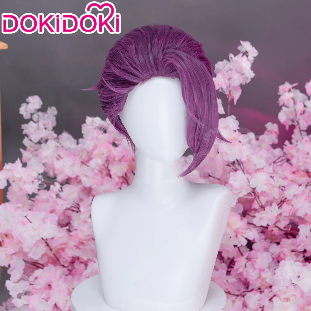 DokiDoki Anime Manga Hell's Paradise: Jigokuraku Cosplay Rien Wig Short Violet Hair - Image 3