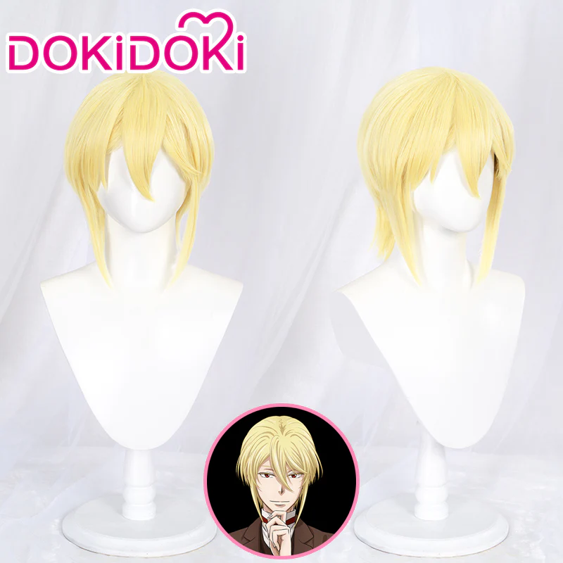【Ready For Ship】DokiDoki Anime Manga MORIARTY THE PATRIOT Cosplay Wig William James Moriarty Wig Short Yellow