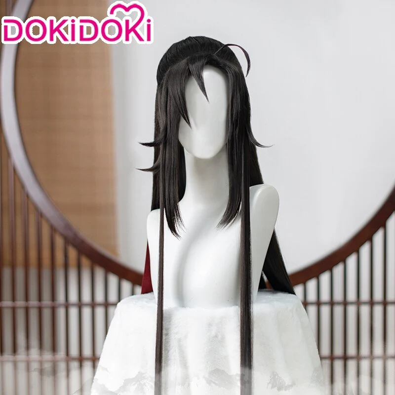 【Partially Ready For Ship】DokiDoki Anime Mo Dao Zu Shi Cosplay Yiling Patriarch Ver Wei Wu Xian Dao Mo To Shi Black Long Wig/ Hairband Men MDZS