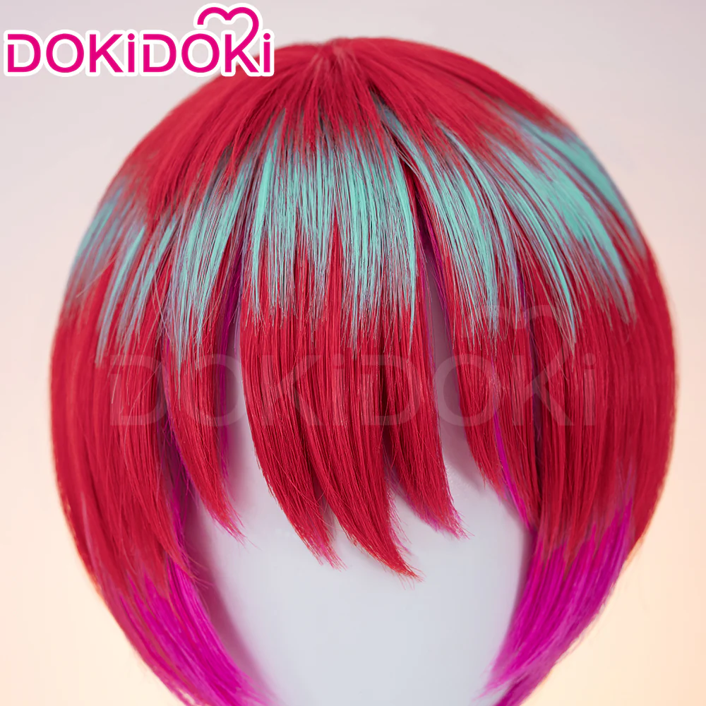 【Ready For Ship】DokiDoki Anime Cosplay Wig Red Short Hair - Image 4