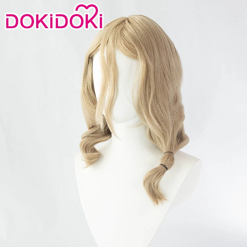 【Ready For Ship】DokiDoki Anime Mononoke Cosplay Kusuriuri Medicine Seller Wig Hair Curly Yellow - Image 2
