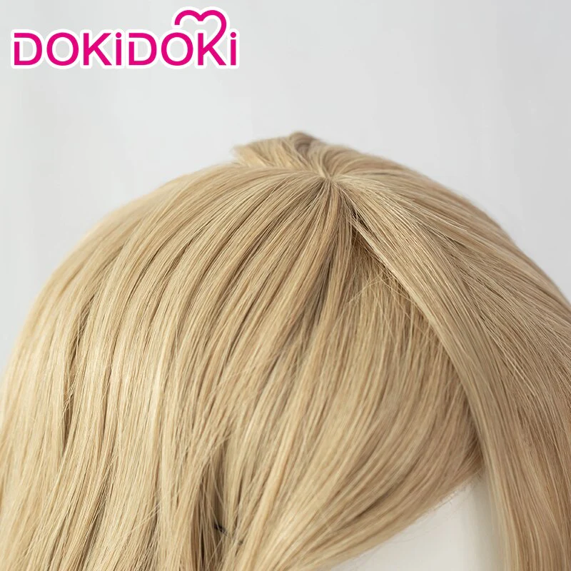 【Ready For Ship】DokiDoki Anime Mononoke Cosplay Kusuriuri Medicine Seller Wig Hair Curly Yellow - Image 4