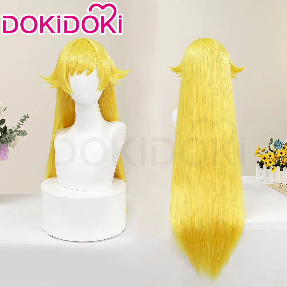【Ready For Ship】DokiDoki Anime Monogatari series Cosplay Kissshot Acerolaorion Heartunderblade Wig Long Straight Yellow Hair